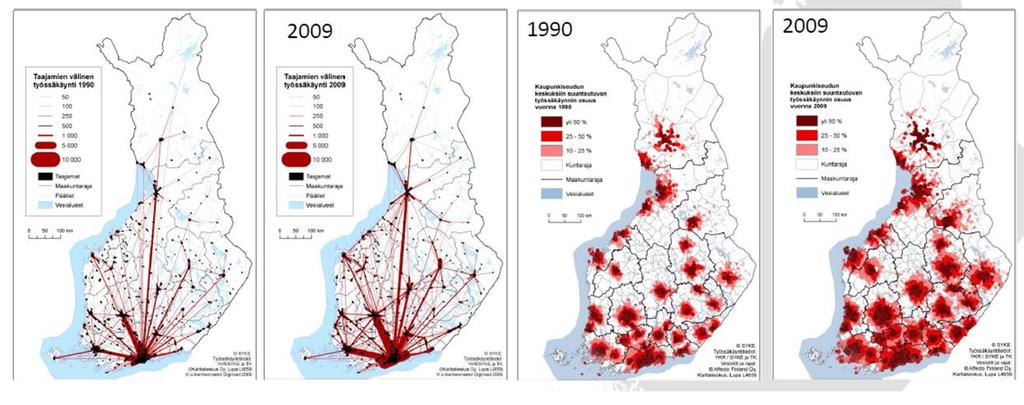 5.2 Tehokas liikennejärjestelmä 5.2.1 Nykytilanne ja kehitysnäkymiä Suomen vuotuinen liikennesuorite on kasvanut merkittävästi 1970-luvulta alkaen (Tilastokeskus, 2014).