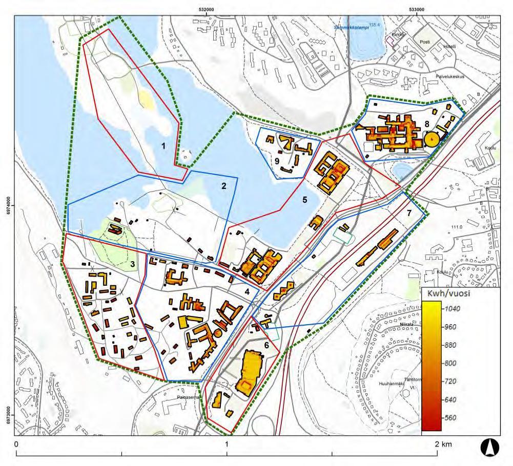 29 Kuva 4-1 Auringon kokonaissäteilyenergia (kwh/m 2 /vuosi)