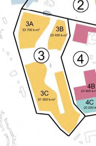 5.5.2 Uusi rakennuskanta 38 Kuva 5-5 Varikon alueen aluerajaus ja auringon kokonaissäteilyenergia (kwh/m2/vuosi) alueelle Varikon alueelle on suunnitteilla noin 119 000 k-m 2 rakennuskantaa, joista