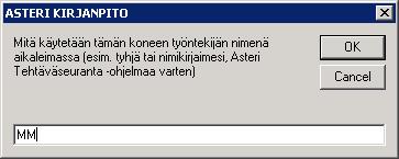48/67 Asteri Tehtäväseuranta käyttöohje levyaseman asterits-kansiossa, jossa sijaitsee windows-kansio, eli toimii myös koneessa, jossa c:-asemaa ei ole.