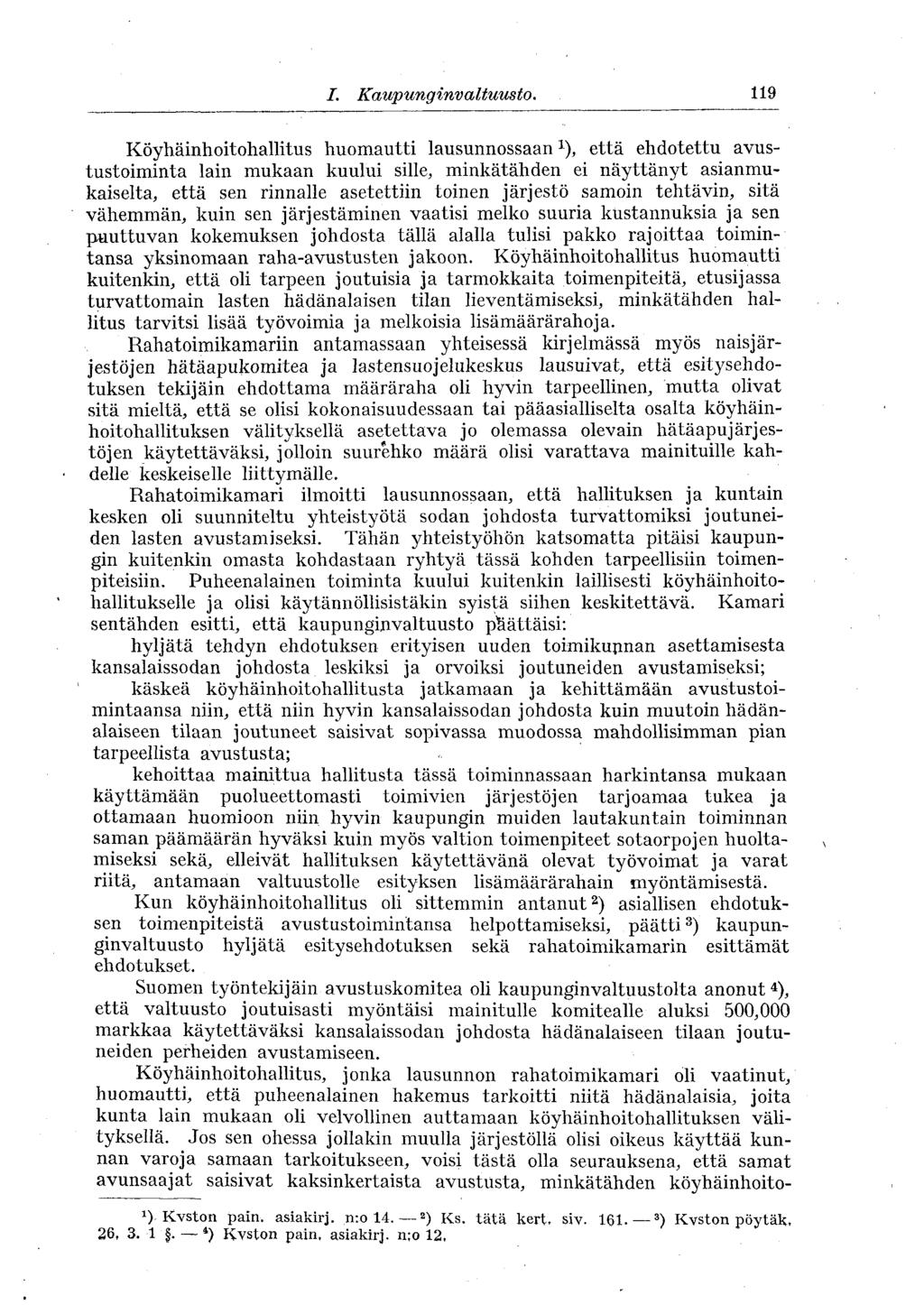 118 I.,Kaupunginvaltuusto.