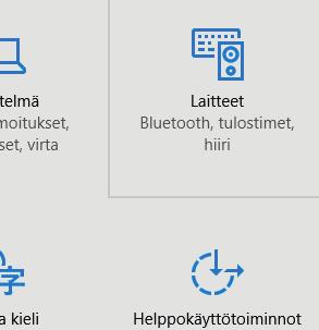 Poimi sitten avautuvasta valikosta vaihtoehto Laitteet.