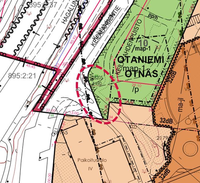 2013) alue on merkitty tiivitettäväksi alueeksi, jonka itäpuolelle on merkitty ohjeellien metrolinjaus. Uudenmaan 1. ja 3. vaihemaakuntakaava eivät koske Otaniemeä.