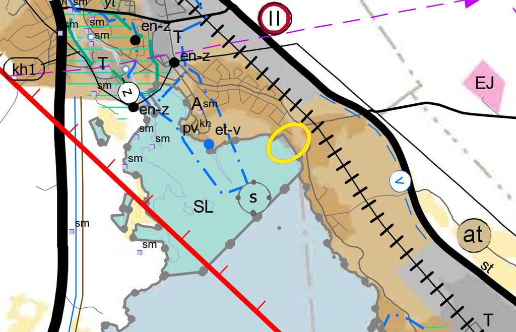 9(17) Ote Satakunnan maakuntakaavasta. Suunnittelualue ympyröity keltaisella.