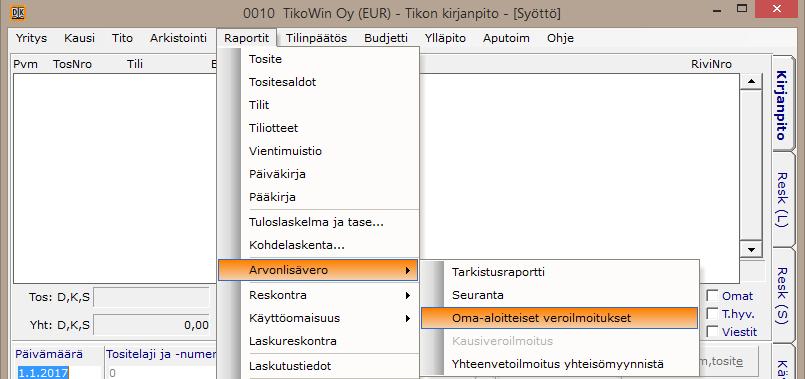 OMA-ALOITTEISET VEROILMOITUKSET 22.12.