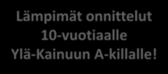 Lämpimät onnittelut