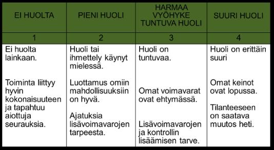 LIITTEET LIITE 1 Huolen vyöhykkeistö auttaa