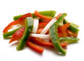 UUTUUS hevit Apetit Fajitas kasvissekoitus Sipuli (8 mm), paprika vihreä (8 mm), paprika punainen (8 mm). Pakattu suojakaasuun.