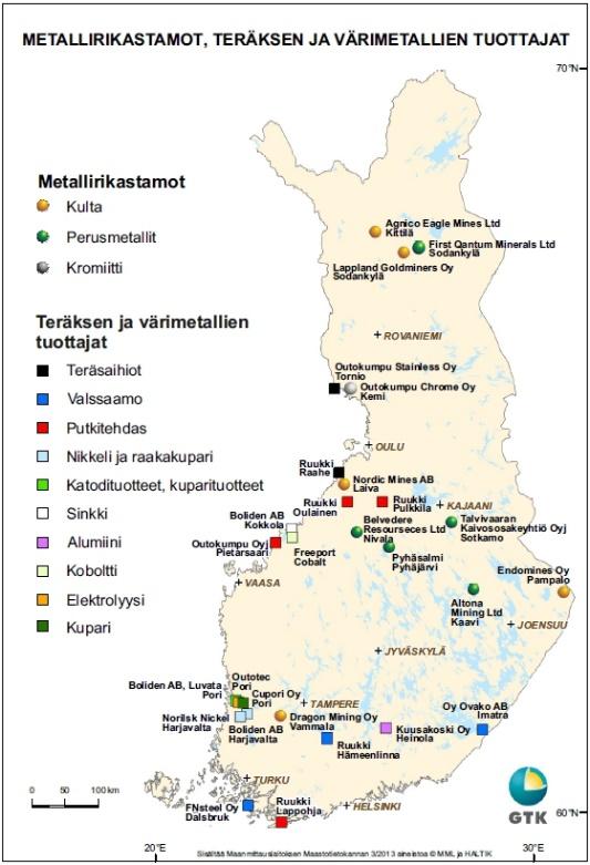 Taulukkoon 2 on koottu akkumateriaalien käyttö litium-akuissa sekä verrattu Suomen tuotantoa globaaliin tuotantoon.