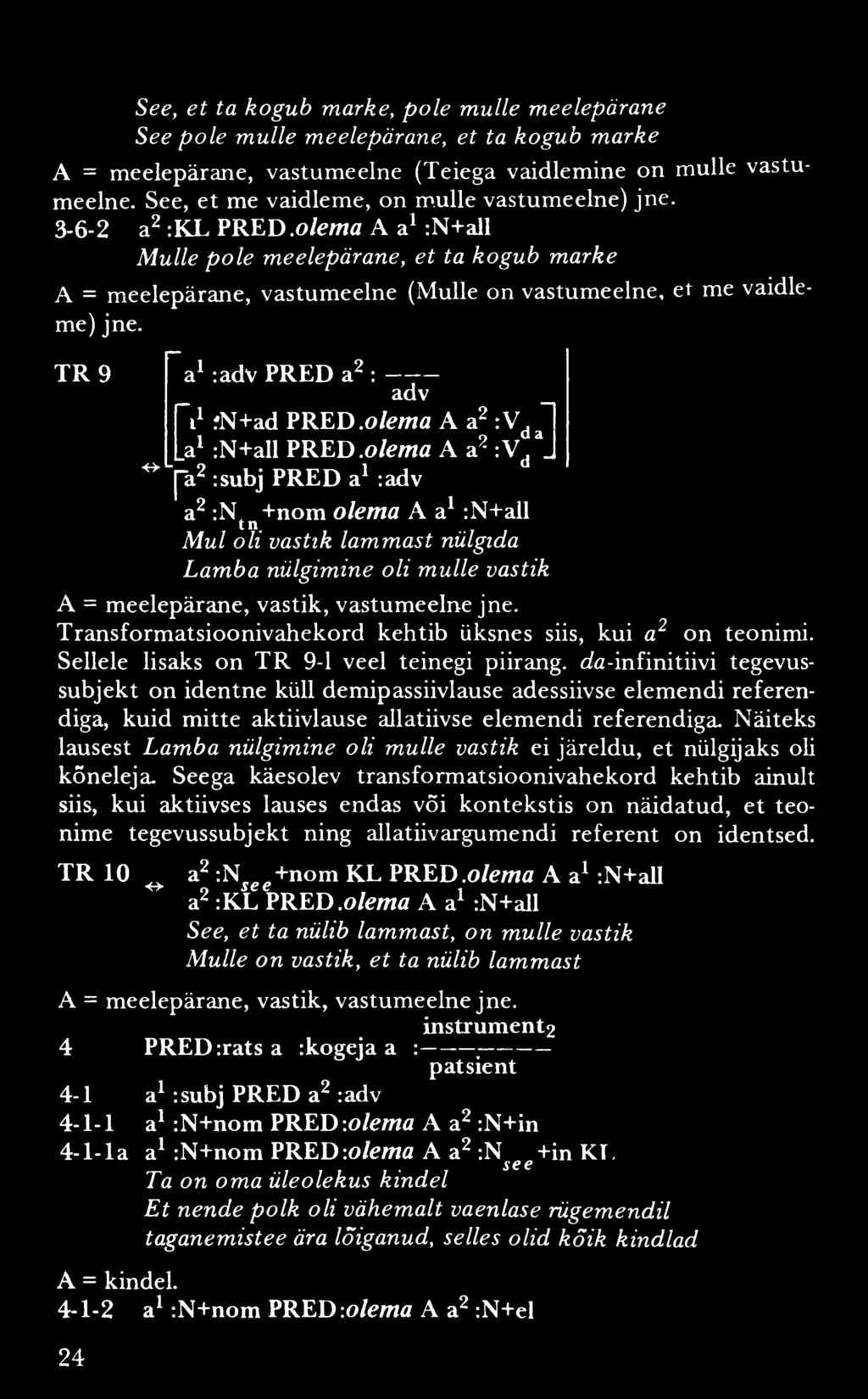 See, et ta kogub marke, pole mulle meelepärane See pole mulle meelepärane, et ta kogub marke A = meelepärane, vastumeelne (Teiega vaidlemine on mulle vastumeelne.