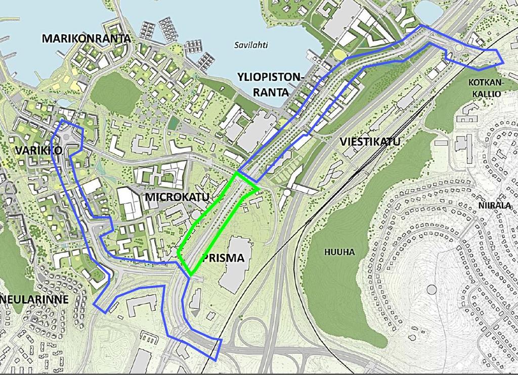 KUSTANNUSKRITIKKIALUEITA KESKEISIMMÄT RAKENNUSALUEET (SINISET RAJAUKSET ) Case- alue ulkopuolella Mitä riskejä?