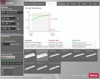 LEDesign 2.7 LEDesign & Tekninen tieto LEDesign-työkalu auttaa valitsemaan kuhunkin LED-valonlähteeseen sopivan Helvarin LEDliitäntälaitteen, sekä vertailemaan LEDratkaisujen energiatehokkuutta.