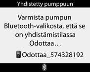 Pumpun näyttö Jos pumpun näyttö ilmoittaa, ettei lisälaitetta ole