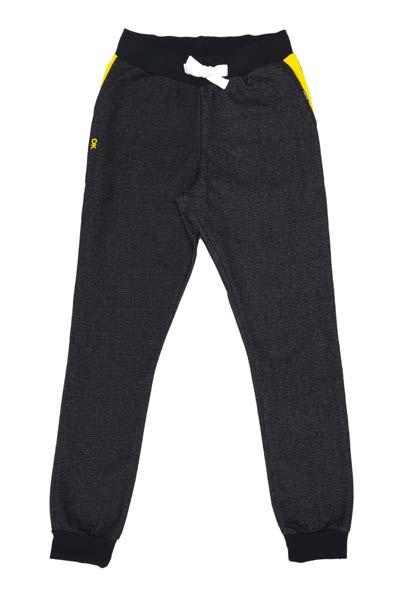 POKKO MEN S COLLEGE PANTS BLACK DENIM & YELLOW Organic Cotton. Denim college. Cotton 96 % / Elastane 4 % Art no.