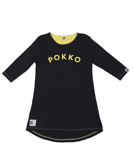 REBORN MEN S T-SHIRT BLACK & YELLOW POKKO Art no. 501-74 REBORN WOMEN S TUNIC BLACK & YELLOW POKKO Art no.