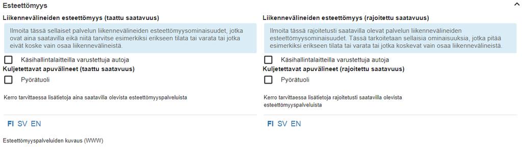 Ohje 25 (41) 3. Esteettömyys Lisää tähän kohtaan tiedot palvelusi esteettömyydestä. Huom!