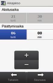 4 Pienennä Päättymisaikaa. HUOMAUTUS j Jos haluat luoda uuden aikajakson, pienennä viimeisen aikajakson Päättymisaikaa. Tämä luo uuden aikajakson jakamalla viimeisen aikajakson 2 aikajaksoksi.
