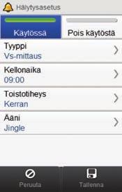 HUOMAUTUS j Vierittämällä näyttöä saat näkyviin lisää muistutuksia. j Käytössä olevat muistutukset on merkitty vihreällä merkillä.