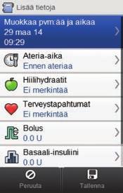 tiedot -valikkoon. Valitse päävalikosta Omat tiedot. Valitse Lisää tietoja.