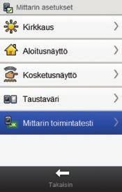 3 4 Näytöt, jotka näkyvät mittarin toimintatestin aikana