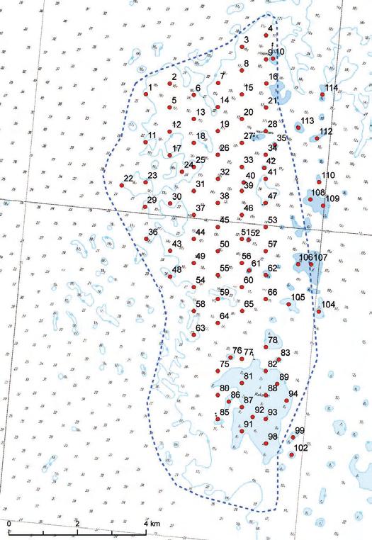 11 VAIKUTUKSET LUONNONYMPÄRISTÖÖN 11.1 Merenpohja 11.1.1 Lähtötiedot ja arviointimenetelmät Hankealueen pohjan laatua tutkittiin osana YVA-menettelyä syksyn 2009 aikana.