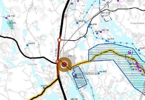 0938 RISTIINA ESE KITEREENTIE ASEMAKAAVAN MUUTOS Osallistumis- ja arviointisuunnitelma 3.7.2015 yhteysverkostoja ja energianhuoltoa koskevat tavoitteet. Etelä-Savon maakuntakaavassa (vahvistettu 4.10.