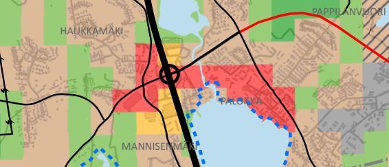 Jyväskylän seutu on Keski-Suomen selkeä kaupallinen ydin ja Palokankeskus on aluerakenteessa osoitettu tärkeänä kaupan keskittymänä. Kuva 8.