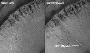 Marsin pinta on myös aktiivinen: tuulieroosiota, maanvyöryjä jne.