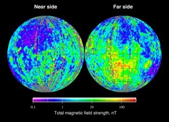 Kuun lokaalisia magneettisia anomalioita The overall structure of this magnetic field is fairly