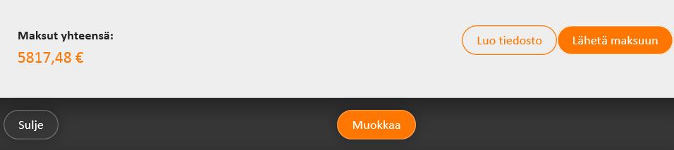 LASKUN MAKSAMINEN Luo tiedosto Maksutiedoston tallennus koneelle josta se lähetetään pankkiohjelmalla