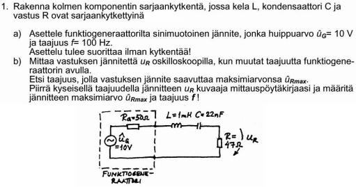 ESIVALMISTELUT Laboraation aluksi valitsimme Fluke:n digitalisen oskilloskoopin aikaisemmin käyttämämme analogisen sijaan.