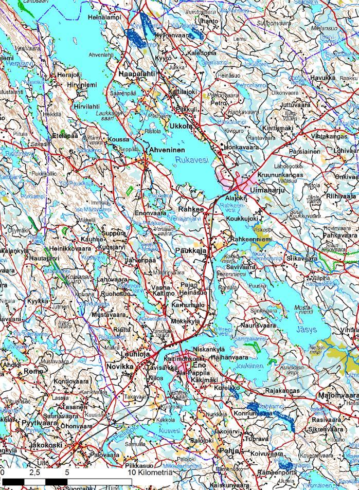 2 (9) Rantaviivan muuntamisessa on sovellettu Etelä-Savon seutukaavaliiton rantaviivan
