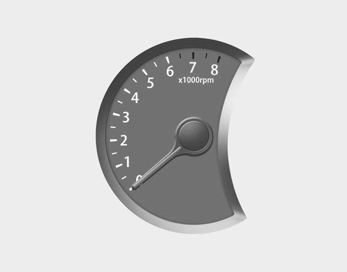 Kierroslukumittari Kierroslukumittari ilmaisee moottorin likimääräisen kierrosmäärän minuutissa (rpm).