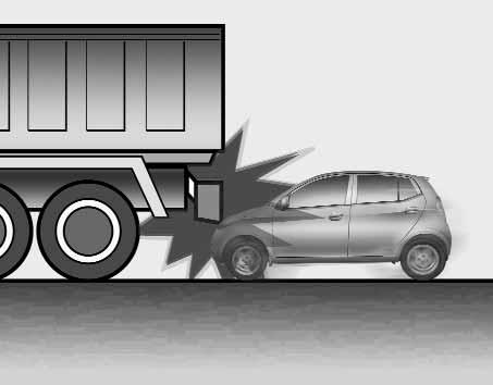 Autosi turvavarusteet Juuri ennen törmäystä kuljettaja usein jarruttaa voimakkaasti.