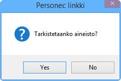 aineiston tarkistus