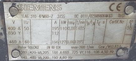 18 2.4.1 Kilpiarvot Standardin IEC 60034 mukaiset sähköiset ja mekaaniset ominaisuudet sähkömoottoreille on ilmoitettu moottoriin kiinnitetyssä arvokilvessä.