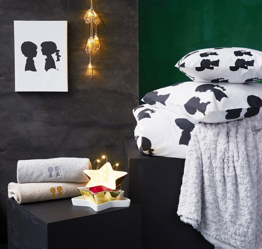 Boy Meets Girl Koristetyyny 8,50 Boy Meets Girl Taulu 7,50 Boy Meets Girl Kylpypyyhe 70 x 140 cm.
