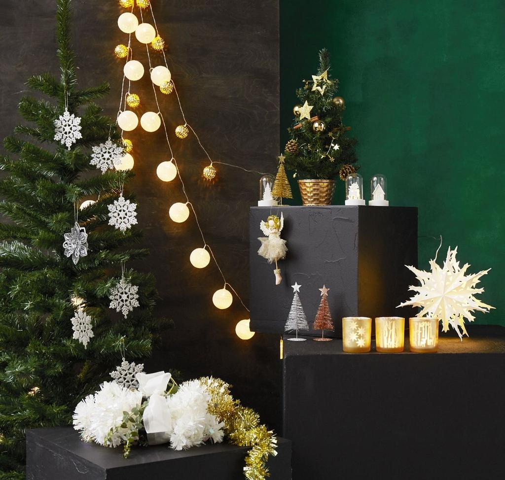 Decora Cotton Balls 20 led-pallon sisävalosarja Paristokäyttöinen (ei sis.). Ajastintoiminto 6/18 h.