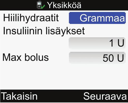 Kellonajan muuttaminen: j Valitse Kellonaikamerkintäkenttä ja paina j Aseta tunti ja paina näppäintä =. j Aseta minuutit ja paina j Jos kellonajan muotona on 12 tuntia, valitse ap. tai ip.