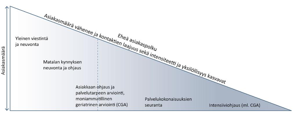 YMPÄRISTÖMINISTERIÖN RAPORTTEJA 5/2018 Kuvio 13. Viestintä, neuvonta ja ohjaus hyvinvointia edistävissä palveluissa (Ikäneuvo-hanke 2017).