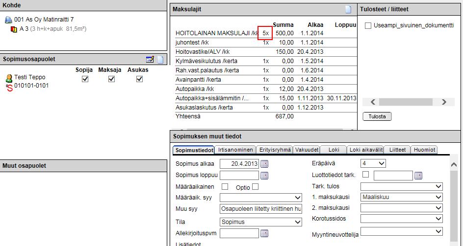 Kpl-perusteisen maksulajin kerroin vaihdetaan