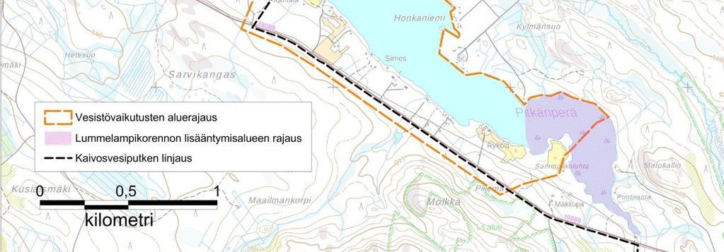 aluerajaus ja lummelampikorennon