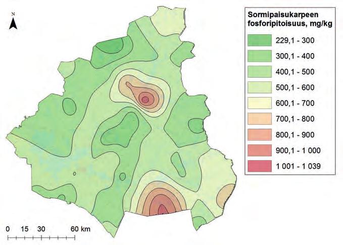 Sormipaisukarpeen rikkipitoisuus oli vuonna 2015 keskimäärin 0,75 mg/g (vaihteluväli 0,37 0,94 mg/g).