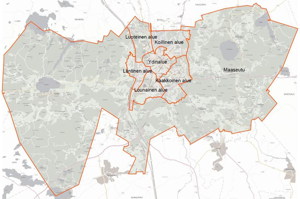 Rakentamisennusteet eri väestönkasvuvaihtoehdoille on laadittu siten, että nopeimman kasvun vaihtoehto noudattaa MAL-sopimuksessa määriteltyä 360 valmistuvaa asuntoa vuodessa.