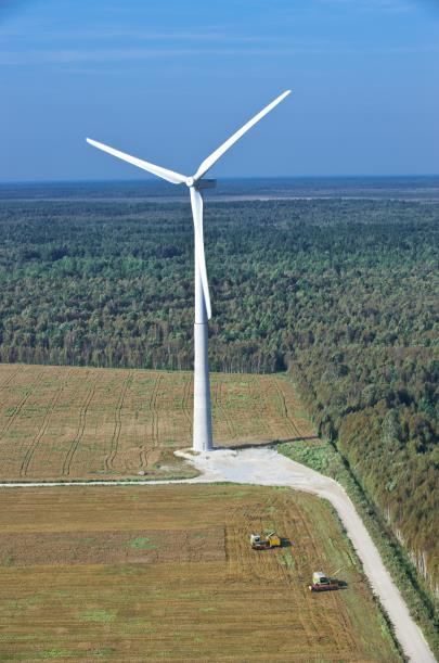 PUDASJÄRVEN KAUPUNKI 12 3.2.2 Tuulivoimaloiden rakenne Hankkeessa tarkastelluissa vaihtoehdoissa tuulivoimaloiden todennäköisin yksikköteho on noin 3 MW.