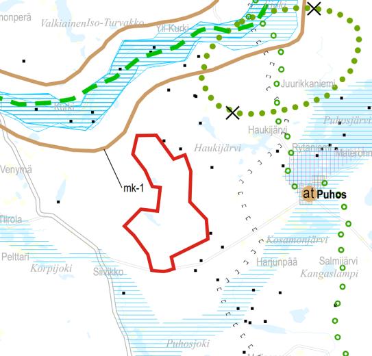 PUDASJÄRVEN KAUPUNKI 21 Kuva 7. Ote Pohjois-Pohjanmaan 1.