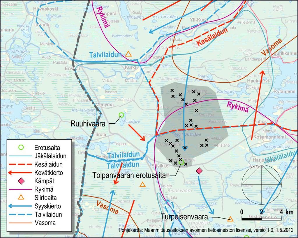 PUDASJÄRVEN KAUPUNKI 41 4.10.4 Porotalous Suunnittelualue on kokonaisuudessaan poronhoitoaluetta ja kuuluu Pintamon paliskuntaan.