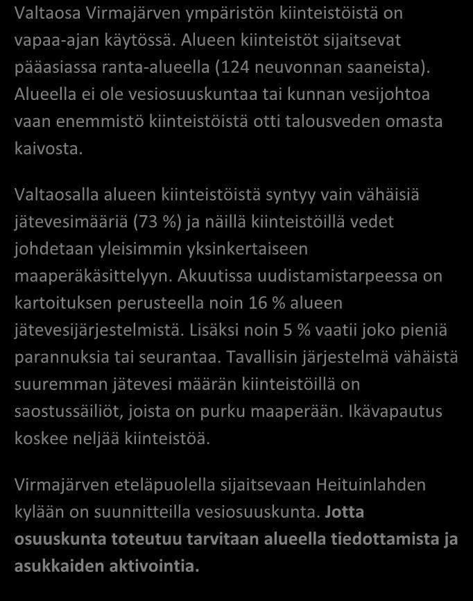 SAIMAAN VESIENSUOJELU- YHDISTYS RY JÄSSI 2013 ALUEKORTISTO SAVITAIPALE, VIRMAJÄRVI 02/2011 Pohjavesialue Taajaan asuttu alue Vedenottamon suoja-alue Vesihuollon kehittämisalue Muu erityisalue