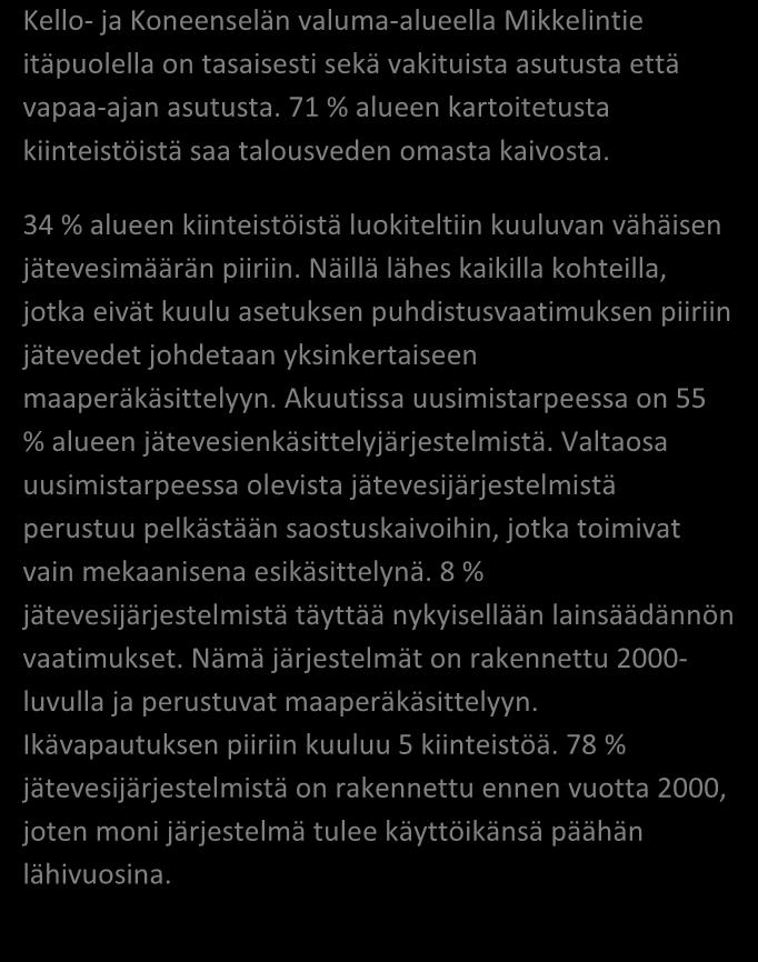 SAIMAAN VESIENSUOJELU- YHDISTYS RY LEMI, KONEEN- JA KELLOSELÄN VALUMA-ALUE 09/2012 Alueen kiinteistömäärä: 65 kpl JÄSSI 2013 ALUEKORTISTO Pohjavesialue Taajaan asuttu alue Vedenottamon suoja-alue