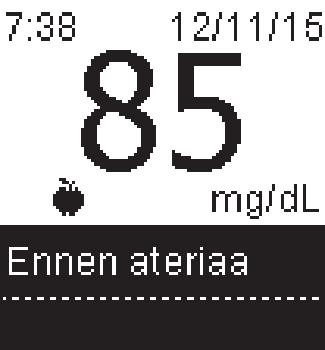 Aseta merkki ja palaa Päävalikko-näyttöön painamalla tai.